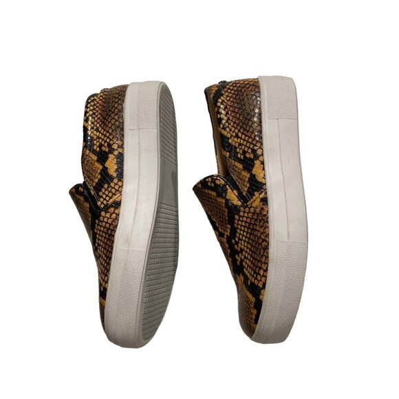 Steve Madden Women Gills Classic Slip-On Fashion Sneaker Yellow Snake Sz 8M - Picture 4 of 9